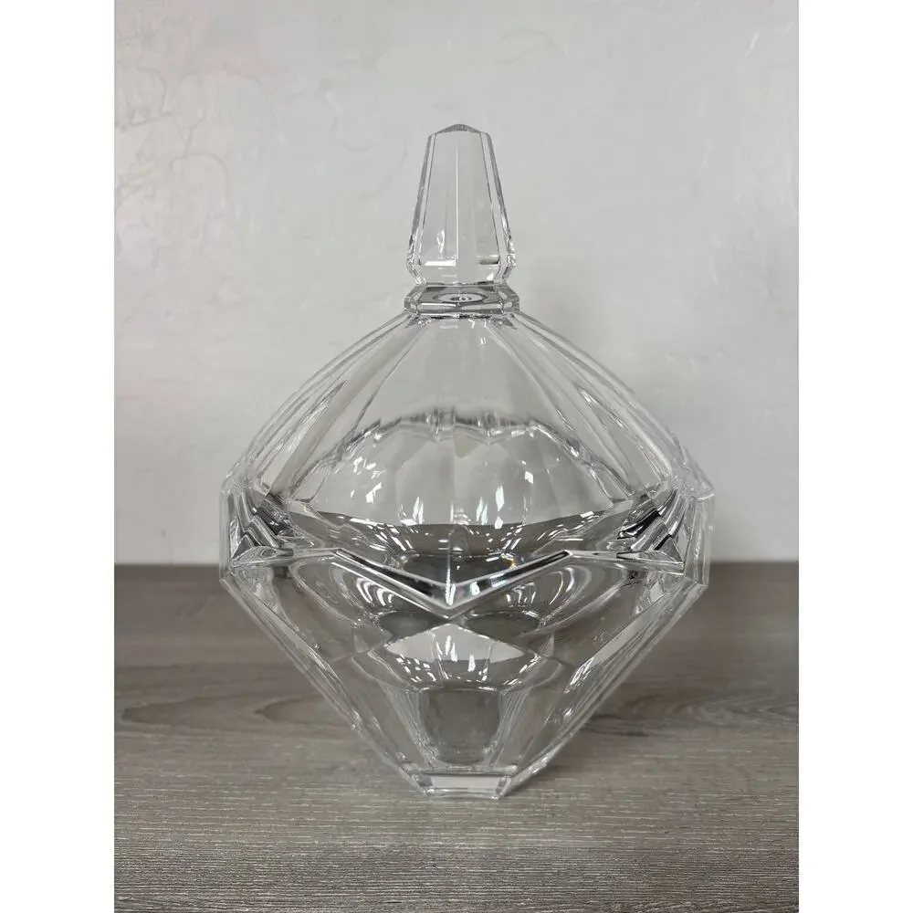 Lenox Carat Collection Crystal Candy Box‎ & Lid Discontinued Piece